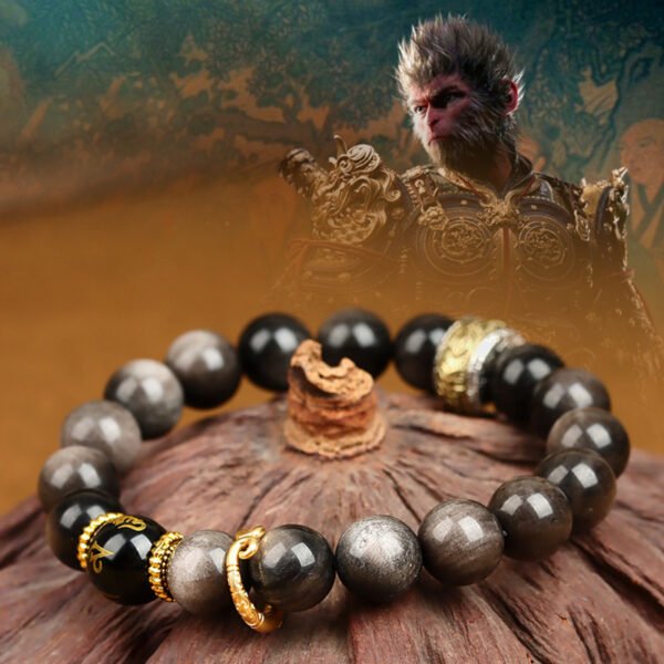 Black Myth Wukong Obsidian Original Couple's Hot selling Bracelet for Men and Women