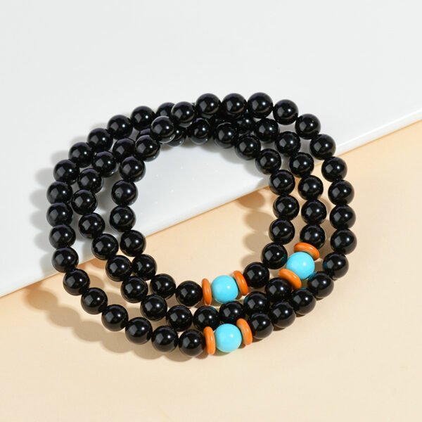 Natural Obsidian Three Loop Bracelet - Image 3