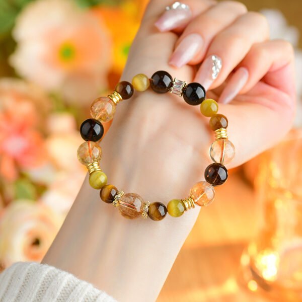 Natural Multi Treasure Crystal Tiger Eye Stone Tea Crystal Yellow Crystal Bracelet